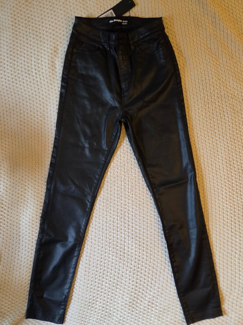NWT The Kooples Franky Coated Jeans 25 Flaw